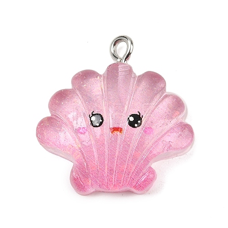 Ocean Theme Transparent Resin Pendants RESI-I351-03P-02-1
