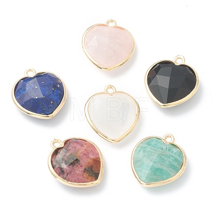 Natural Mixed Gemstone Pendants G-B009-03G-1