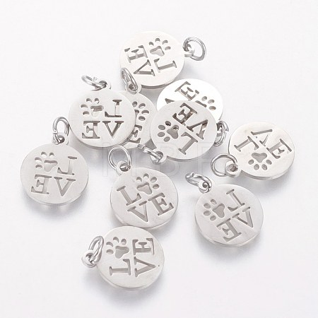 Non-Tarnish 304 Stainless Steel Pendants STAS-Q201-T450S-1
