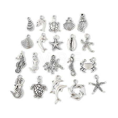 Tibetan Style Alloy Pendants FIND-M058-08AS-1