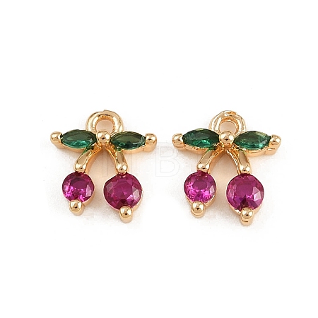 Brass Micro Pave Cubic Zirconia Pendants KK-C115-03E-04G-1