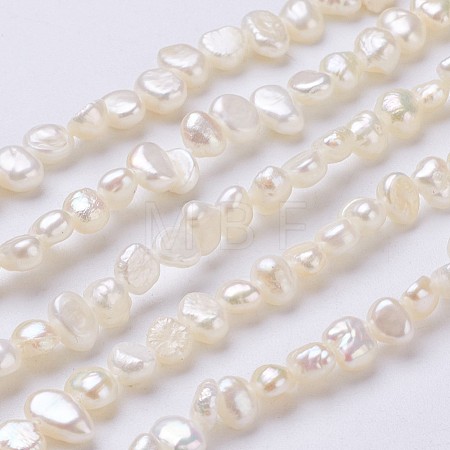 Natural Cultured Freshwater Pearl Beads Strands PEAR-P002-44-1