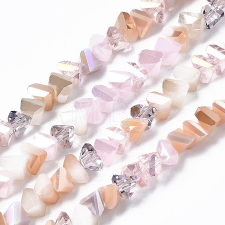 Electroplate Glass Beads Strands X-EGLA-N002-06J-1