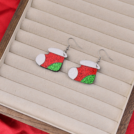Christmas Acrylic Dangle Earrings FS-WGDBFB5-04-1