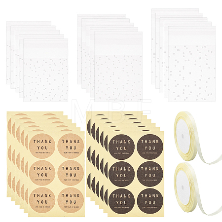Dot Round Thank You Self-Adhesive Paper Gift Tag Stickers DIY-BC0006-31-1