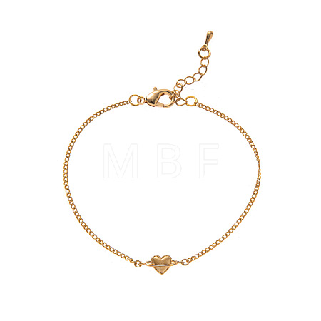 Brass Micro Pave Clear Cubic Zirconia Link Bracelets WGAB5A1-06-1