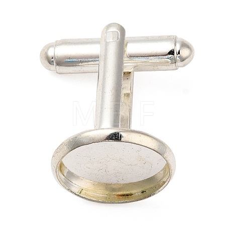 Flat Round Brass Cuff Settings KK-XCP0001-72S-1