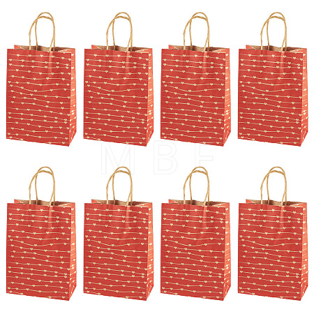 10Pcs Valentine's Day Paper Bags CARB-TADJ0001-01D-1