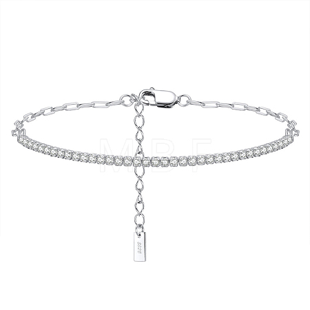 Clear Cubic Zirconia Tennis Bracelets BJEW-I314-009B-1
