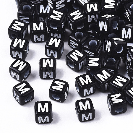 Opaque Acrylic Beads X-SACR-N002-01M-1