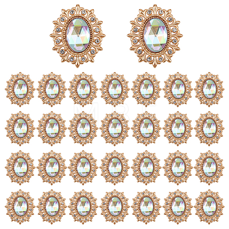 30Pcs Zinc Alloy Cabochons FIND-FG0005-56C-1