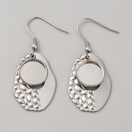 304 Stainless Steel Geometry Dangle Earring Settings FIND-WH0032-74P-03-1