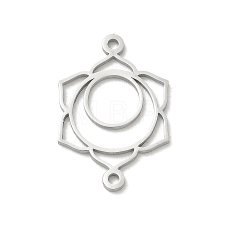 Chakra 304 Stainless Steel Connector Charms SA-CBA28C1-01C-P-1