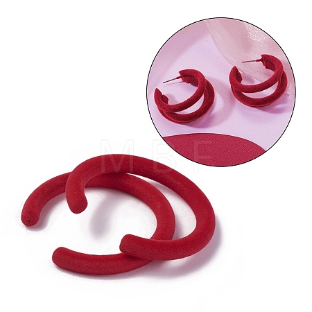 Flocky Acrylic Beads LS-X-OACR-L010-C-13-1