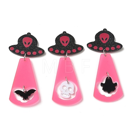 Halloween Opaque Acrylic Big Pendants AC-CBACFA6-02P-1