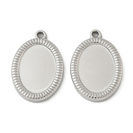 304 Stainless Steel Pendant Cabochon Settings STAS-D127-18A-P-1
