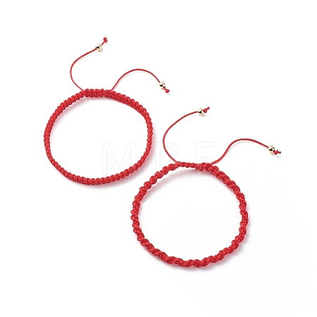 2Pcs 2 Style Nylon Braided Cord Bracelets BJEW-JB08806-1