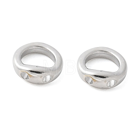 Brass Ring Charm Connectors KK-U056-55P-1