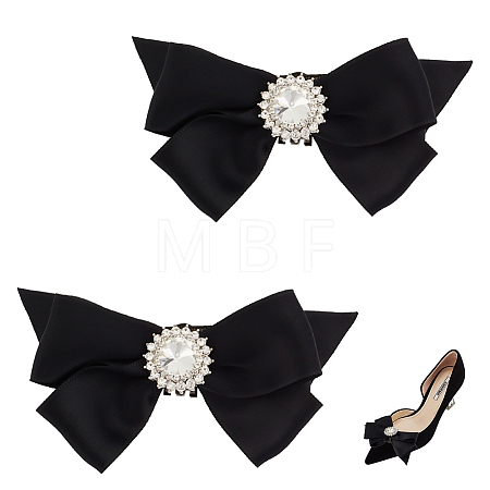 Polyester Bowknot Shoe Decorations AJEW-WH0323-22P-1