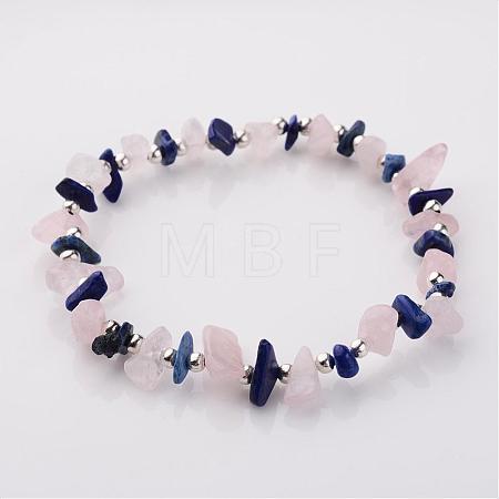 Gemstone Stretch Bracelets BJEW-JB02414-03-1
