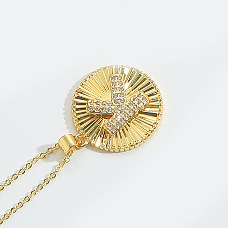 Brass Micro Pave Cubic Zirconia Necklaces FS-WG1D774-11-1