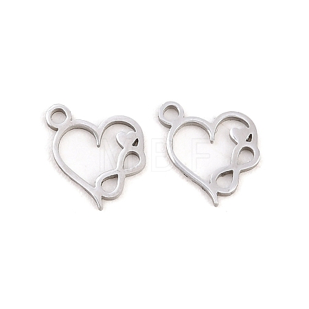 Valentine's Day 304 Stainless Steel Charms STAS-E521-02P-1