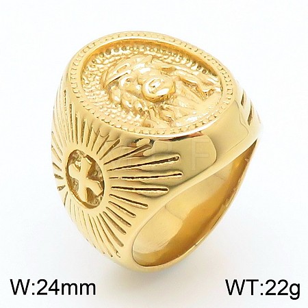 Hip-hop Style 304 Stainless Steel Finger Rings for Men FS-WG74A00-03-1