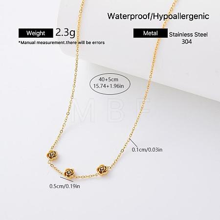 European Style 304 Stainless Steel Pendant Necklaces for Women MD6766-2-1