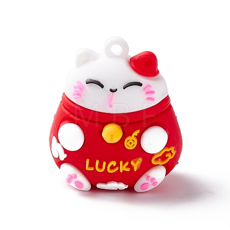 PVC Cartoon Lucky Cat Doll Pendants KY-C008-12B-1