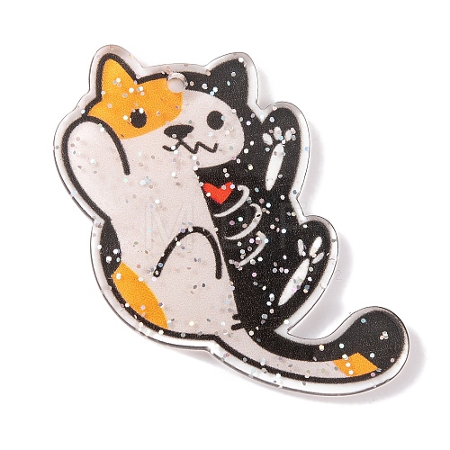 Cat Theme Acrylic Pendants MACR-U003-03E-1