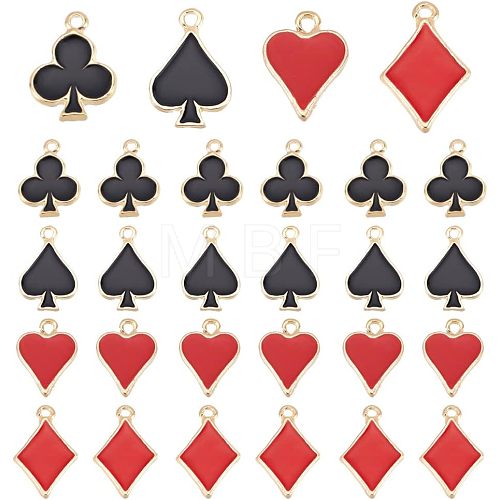 40Pcs 4 Style Alloy Enamel Pendants FIND-CA0005-53-1