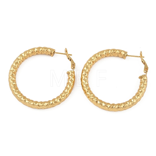 PVD Vacuum Plating 201 Stainless Steel Hoop Earrings EJEW-I309-63B-G-1