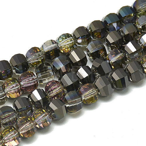 Electroplate Glass Beads Strands EGLA-Q094-A18-1