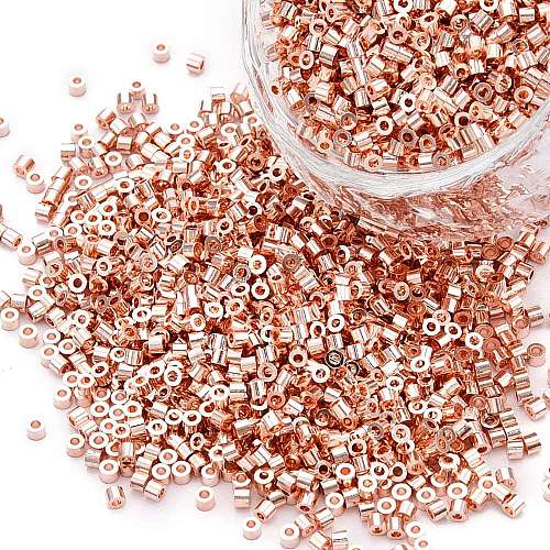 Electroplate Cylinder Seed Beads SEED-Q036-02A-B05-1