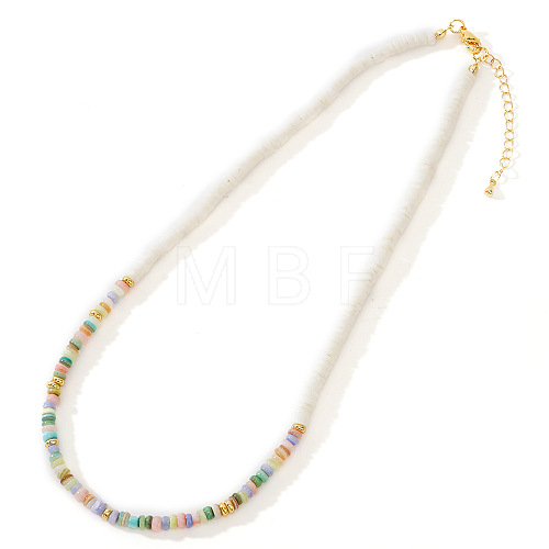 Rainbow Shell Beaded Necklace Versatile Collarbone Jewelry Accessory JY7832-2-1