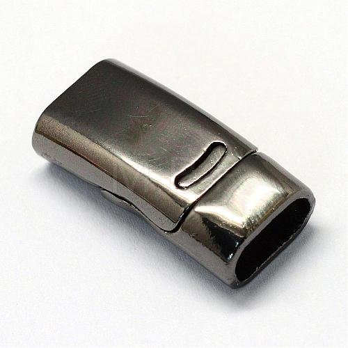 Alloy Magnetic Clasps with Glue-in Ends PALLOY-R089-06B-1
