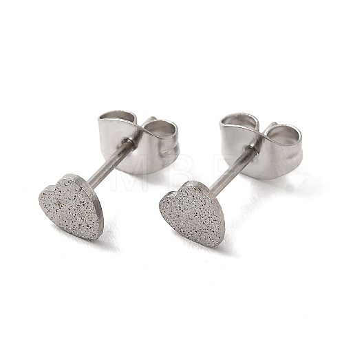 Non-Tarnish 304 Stainless Steel Haart Stud Earrings for Women EJEW-K243-02P-1