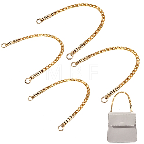 4Pcs 2 Styles Aluminum Chain Bag Strap AJEW-SZ0001-69-1