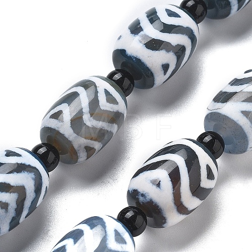 Tibetan Style dZi Beads Strands G-NH0037-C01-02-1