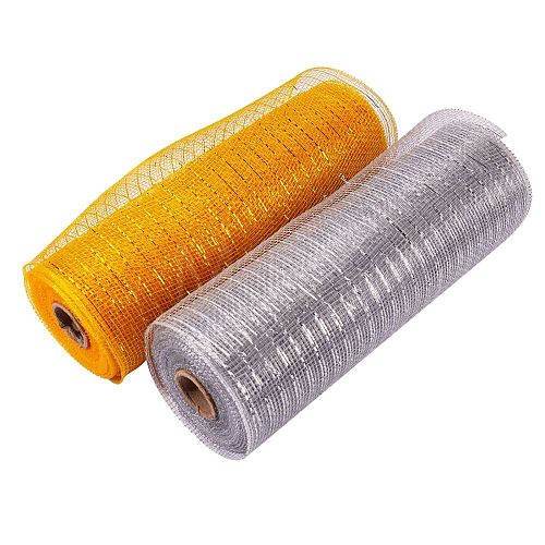 2 Rolls 2 Colors Polypropylene Fabric AJEW-SZ0001-39B-1