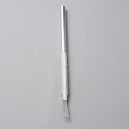 Iron 7-Pin Feather Wire Brush Texture Tool TOOL-WH0134-73S-1