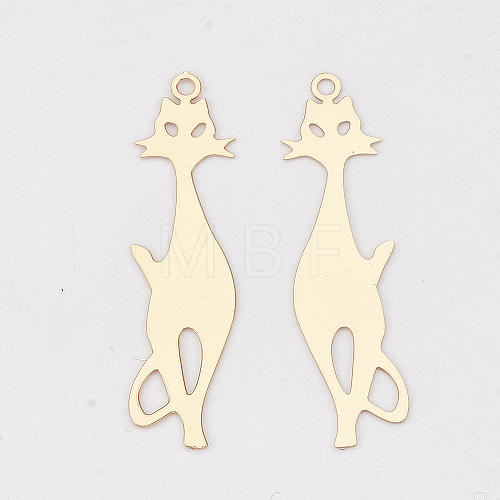 Brass Kitten Pendants X-KKC-S001-023KC-1