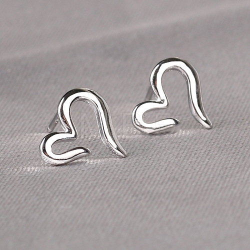 Mini 925 Sterling Silver Stud Earrings for Girls WG14597-20-1
