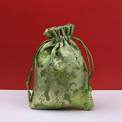 Dragon Print Cloth Pouches PW-WG92519-05-1