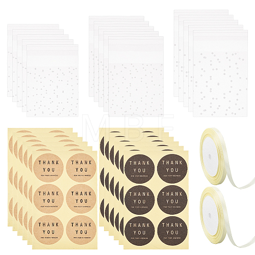 Dot Round Thank You Self-Adhesive Paper Gift Tag Stickers DIY-BC0006-31-1