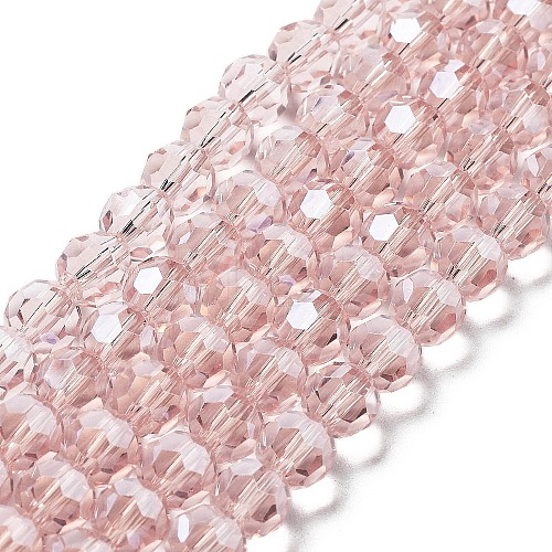 Electroplate Transparent Glass Beads Strands EGLA-A035-T8mm-A20-1