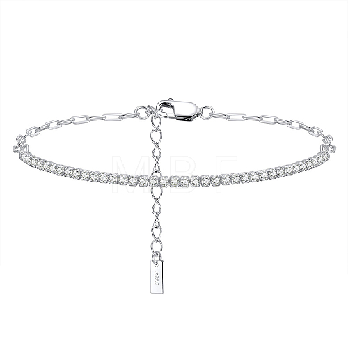 Clear Cubic Zirconia Tennis Bracelets BJEW-I314-009B-1