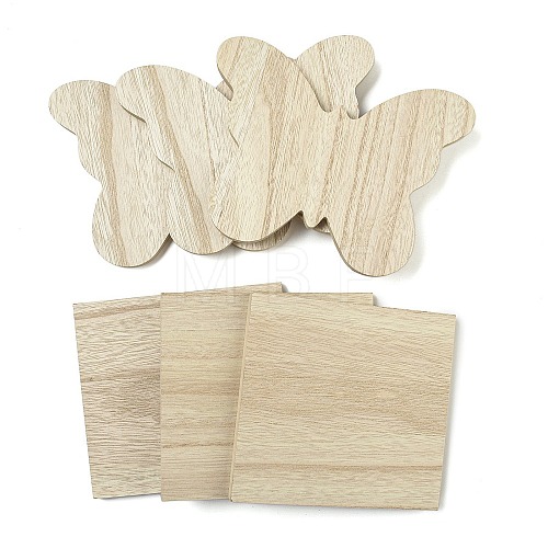 6Pcs 2 Styles Wood Cup Mats DIY-XCP0003-35-1