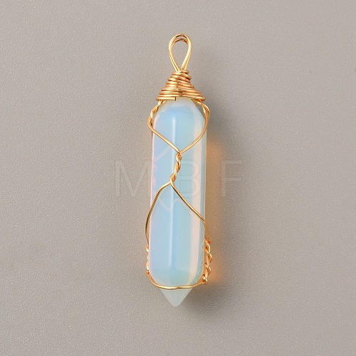 Opalite Double Terminated Pointed Pendants G-TAC0010-04G-03-1