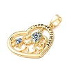 Mother's Day Brass Enamel Pendants KK-CBA5C1E-02G-2